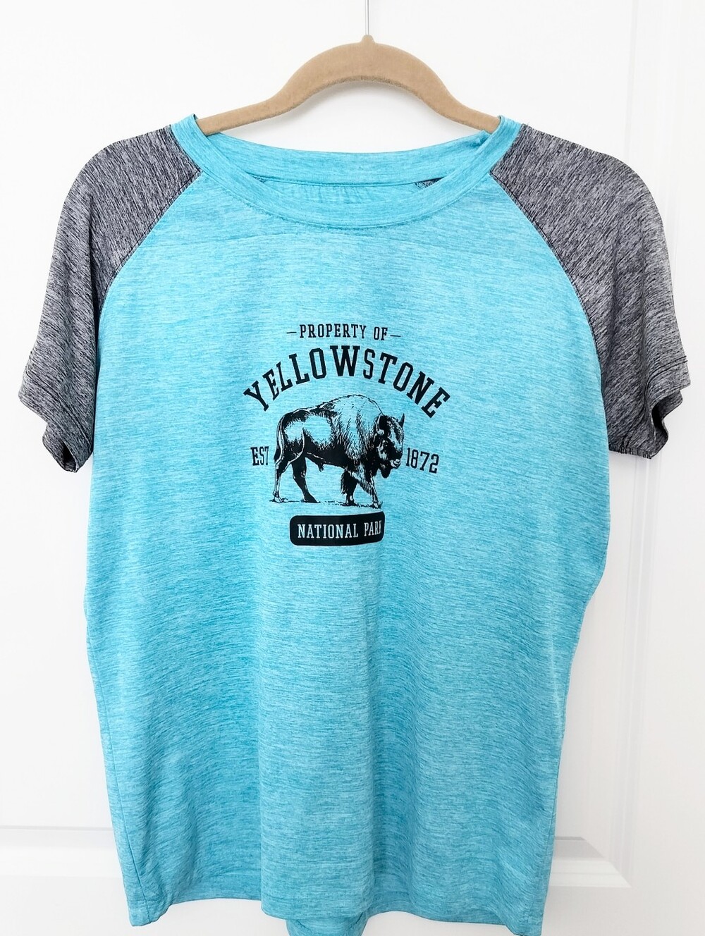 Heritage Wear Men's L/Women's M Yellowstone National Park Graphic Raglan Tee